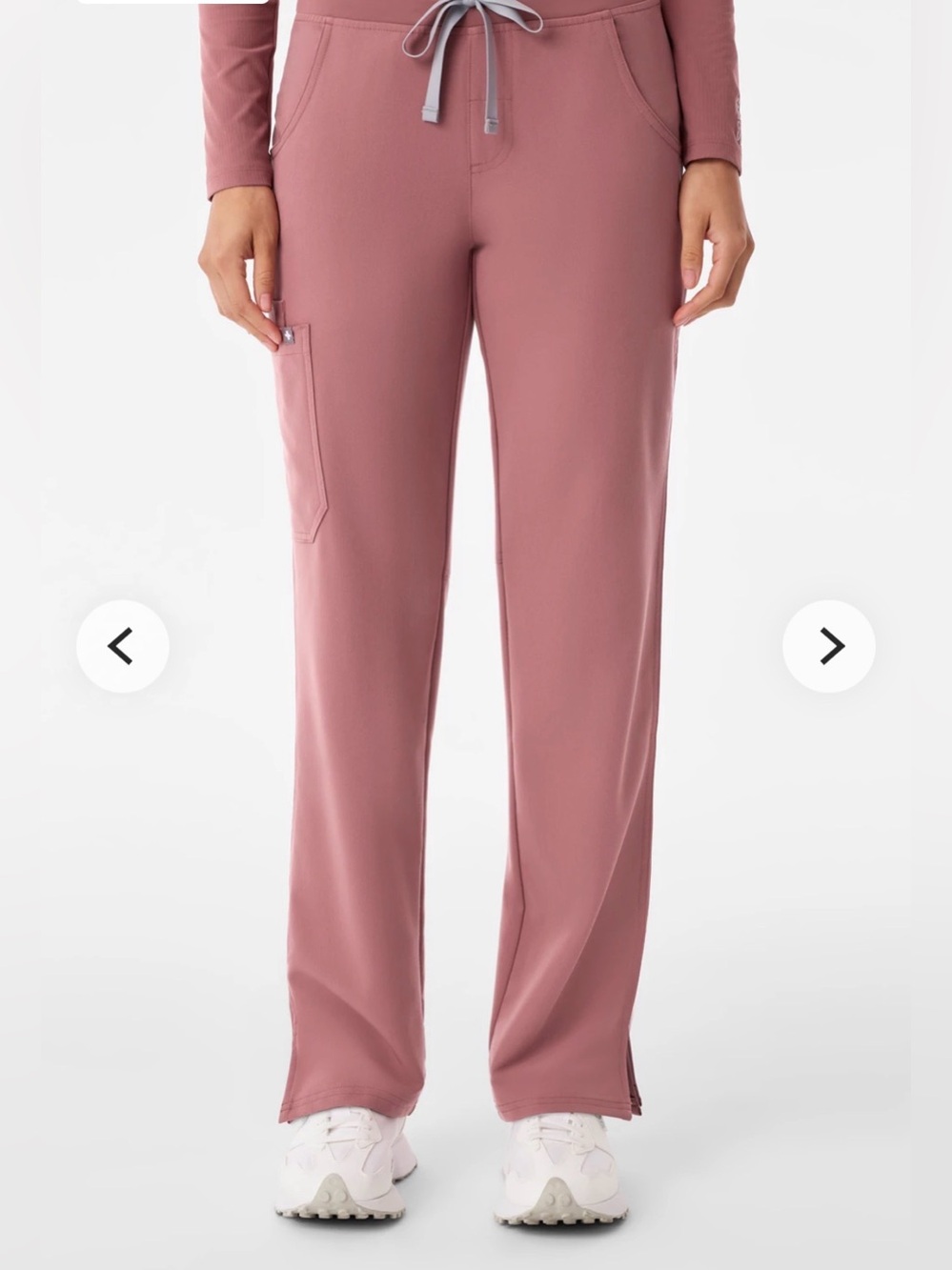 Figs Straight Leg Scrub Pants in Mauve